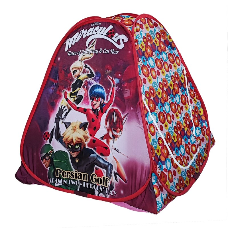 چادر بازی نوجوان مدل دختر کفشدوزکی  سایز-3 طرح-4 جدید ( سایز بزرگ )