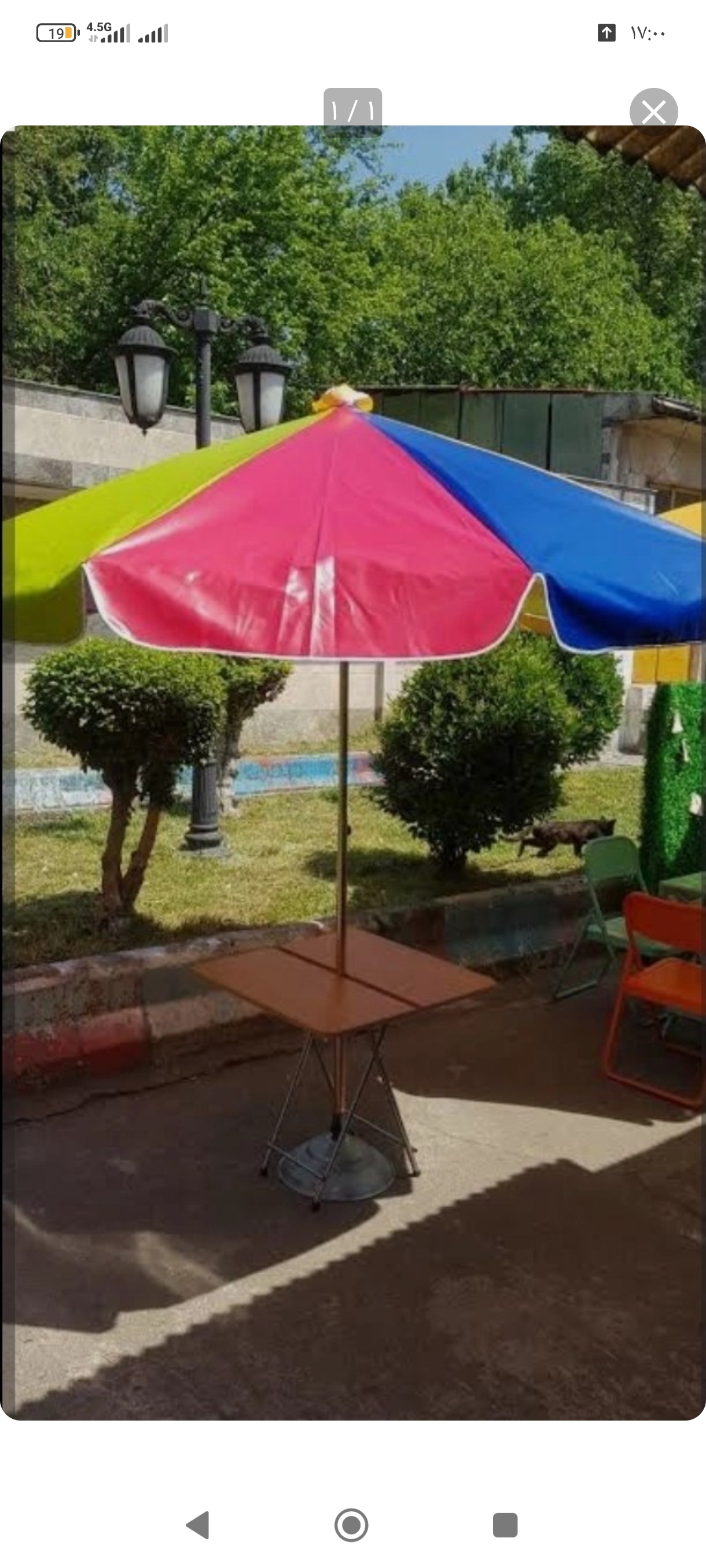 چتر سایبان پارچه نانو ضد آب قطر ۲متر مخصوص میز و صندلی تاشو مسافرتی