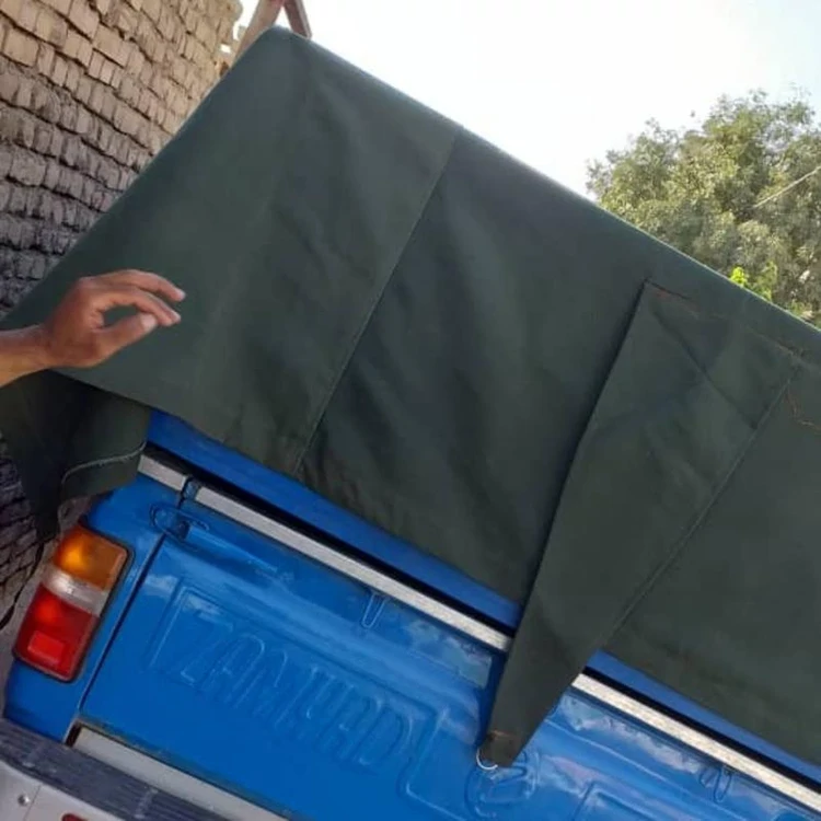 چادر نیسان برزنت  ضد آب با دو ردیف قلاب و دم اسبی سایز 35 در 45 9لایه