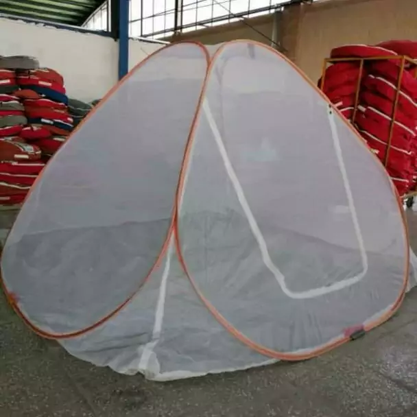 پشه بند مسافرتی فنری 12 نفره کیف ضخیم تور ریز بافت