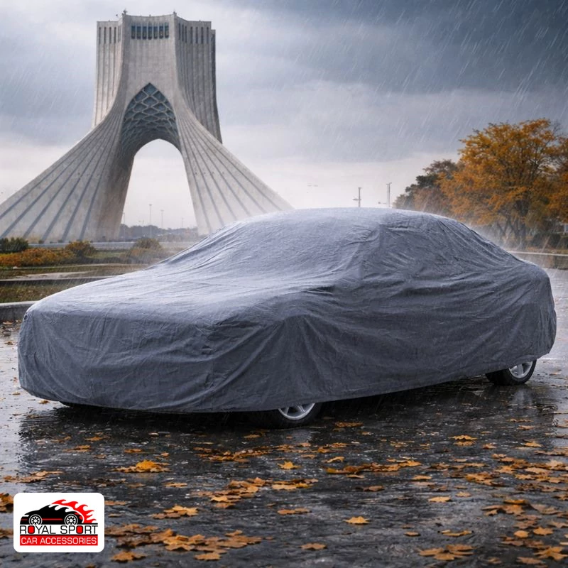 چادر خودرو رویال اسپرت مدل ضدآب 100  سایز L مناسب برای پژو 207 صندوق دار
